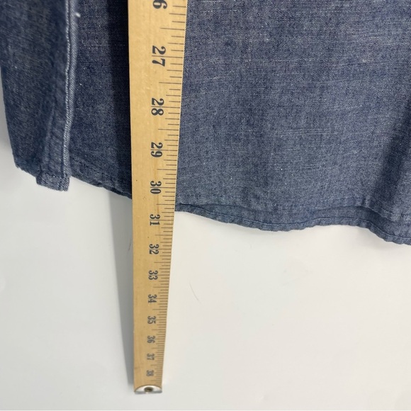 NWT Old Navy Slim Fit Long Sleeve Button Down Denim Style Shirt, Sz XXL chambray - Picture 5 of 9